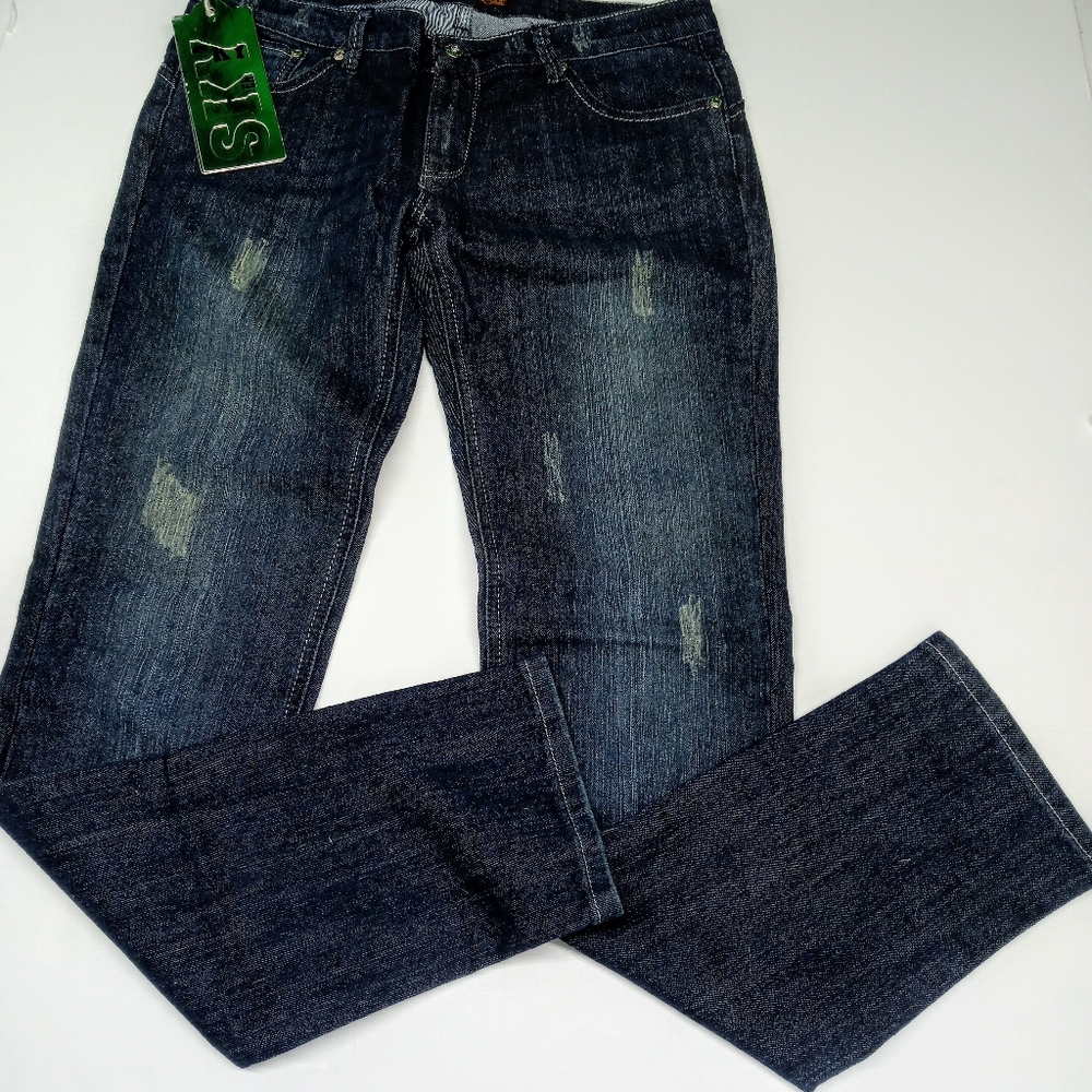 Sky Jeans Distressed Blue Jeans Size 9/10 Ladies